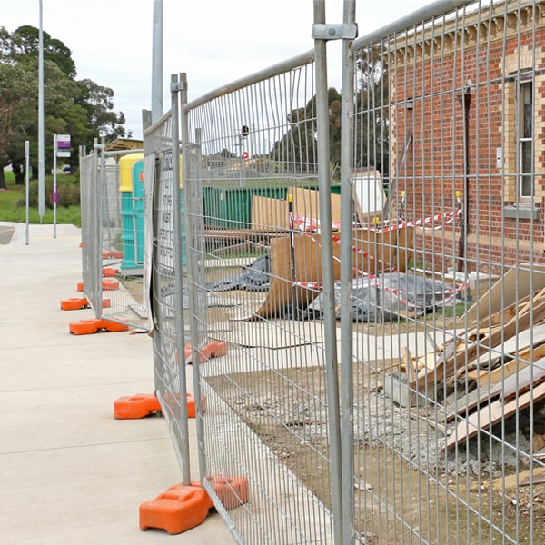 what's the process for scheduling the pickup of the temporary fence after my job or even is completed